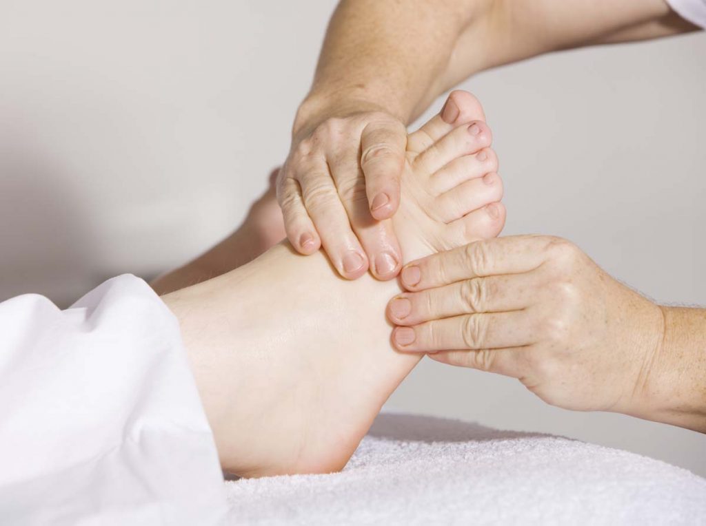 Foot massage from a qualified podiatrist